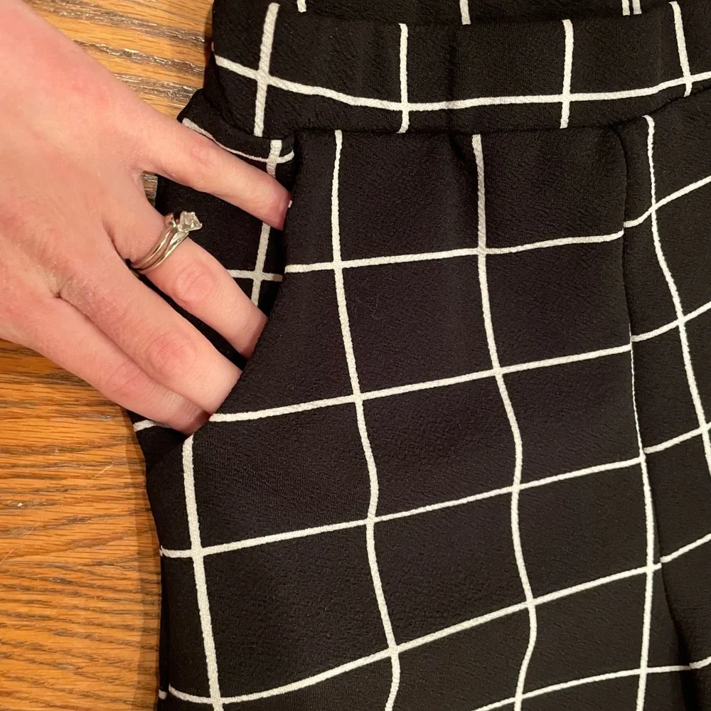 SHEIN Windowpane High Waisted Shorts size XS